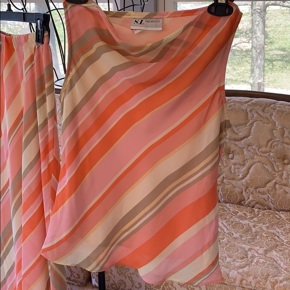 Vintage Multicolored Blouse & Shirt Set Size Six - Picture 3 of 6